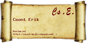 Csont Erik névjegykártya