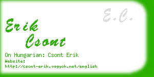 erik csont business card